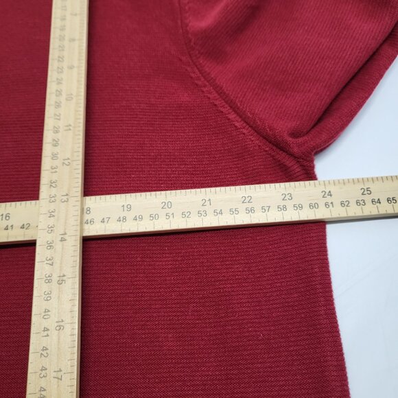 Lachlan Mens Sweater XXL British Inspired 1/4 Zip Pullover Long Sleeve Red - Picture 11 of 14